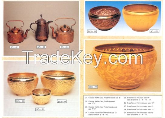 Brass Flower Pot / Copper Kettle