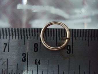 solid 9ct pink gold /  Jump ring   8 mm  9mm