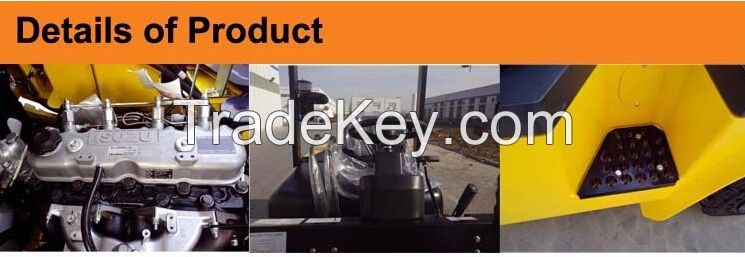 3.0 Ton Diesel Forklift with japan brand C240 engine and 3M standard Mast