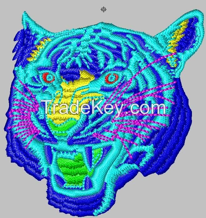 Metallic Color Yarn Embroidery Patch