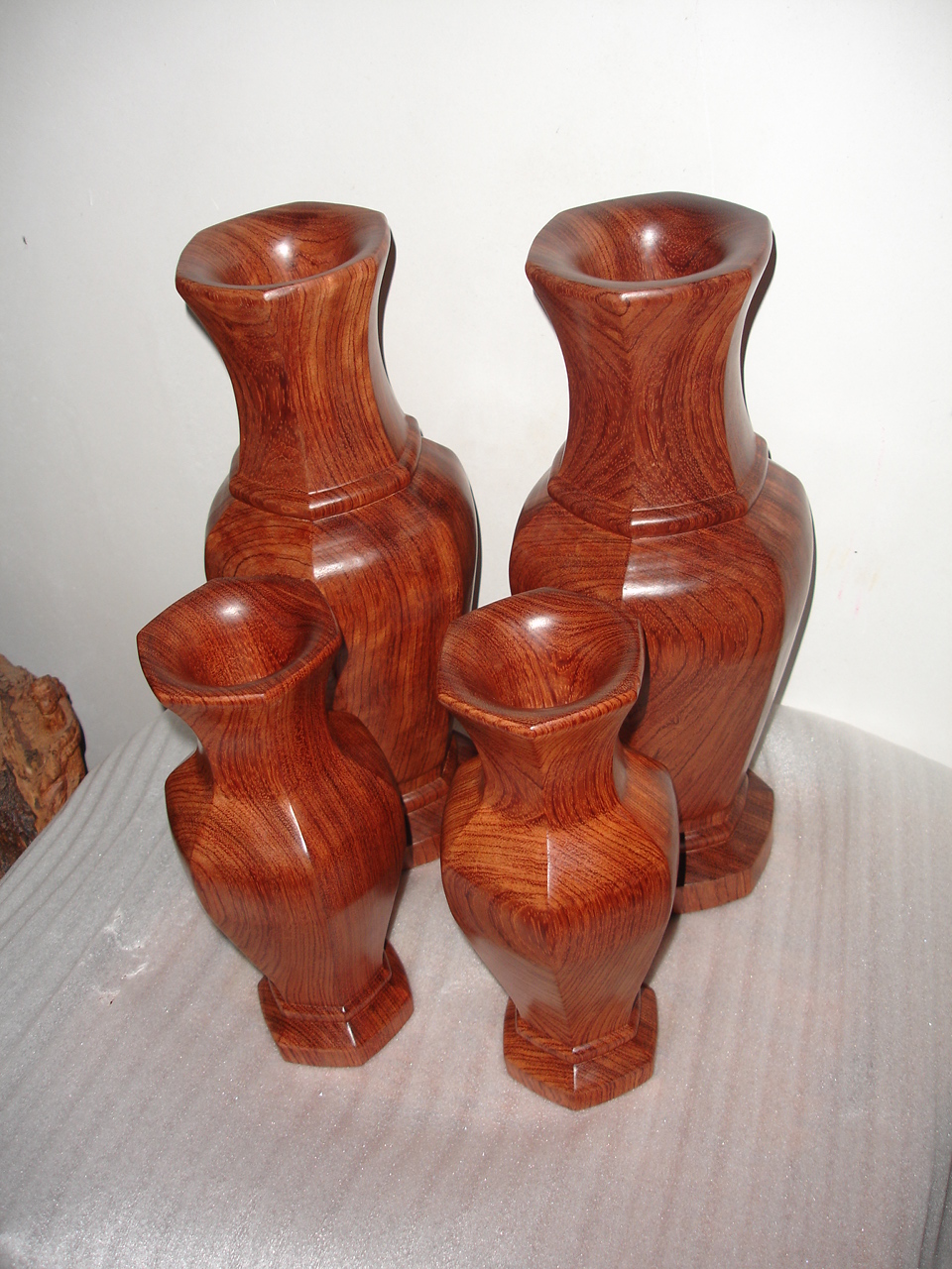 wooden vase