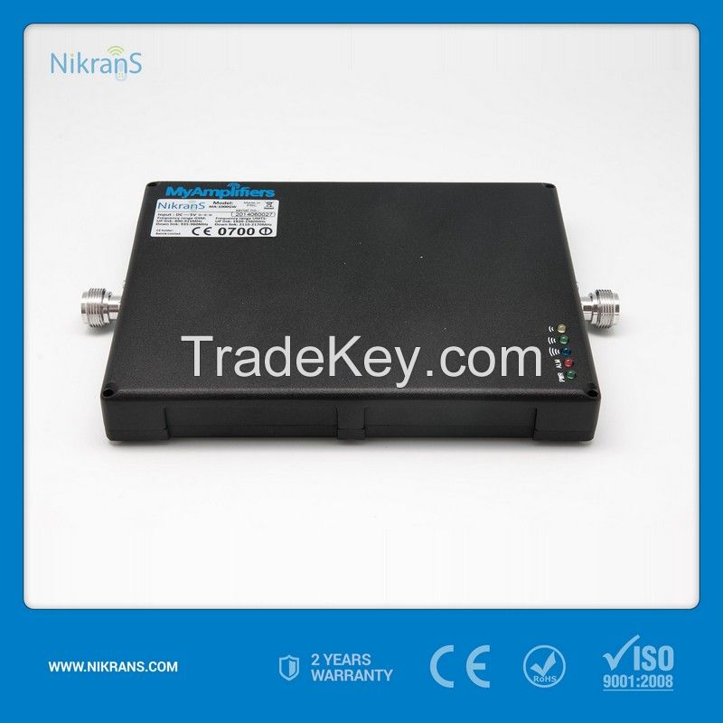 GSM/3G Dual Band Repeater Amplifier - 900/2100MHz Cell Phone Booster - EU Brand Nikrans LTE