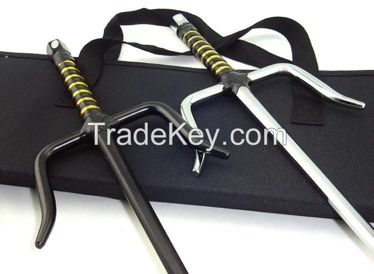 Martial Arts Kung Fu Karate Overall Silver Metal Practice Sai 