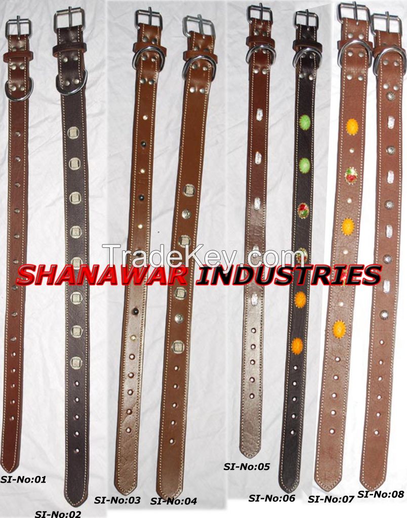 Handmade Cowhide Leather dog collars