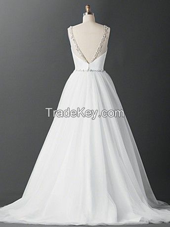 Tulle Style Wedding Dress Hot Sale A-Line Bridal Gown Floor-Length