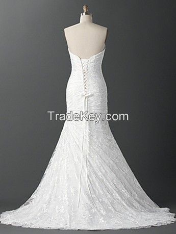 Lace Style Wedding Dress Hot Sale mermaid Bridal Gown Floor-Length