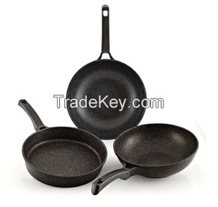 Marble coated fry pan / wok pan