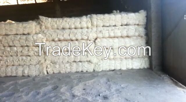 100% Raw Natural Sisal Fiber- white and brushed