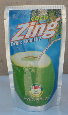 Coco Zing - 100 % Natural Packaged tender coconut water pouches