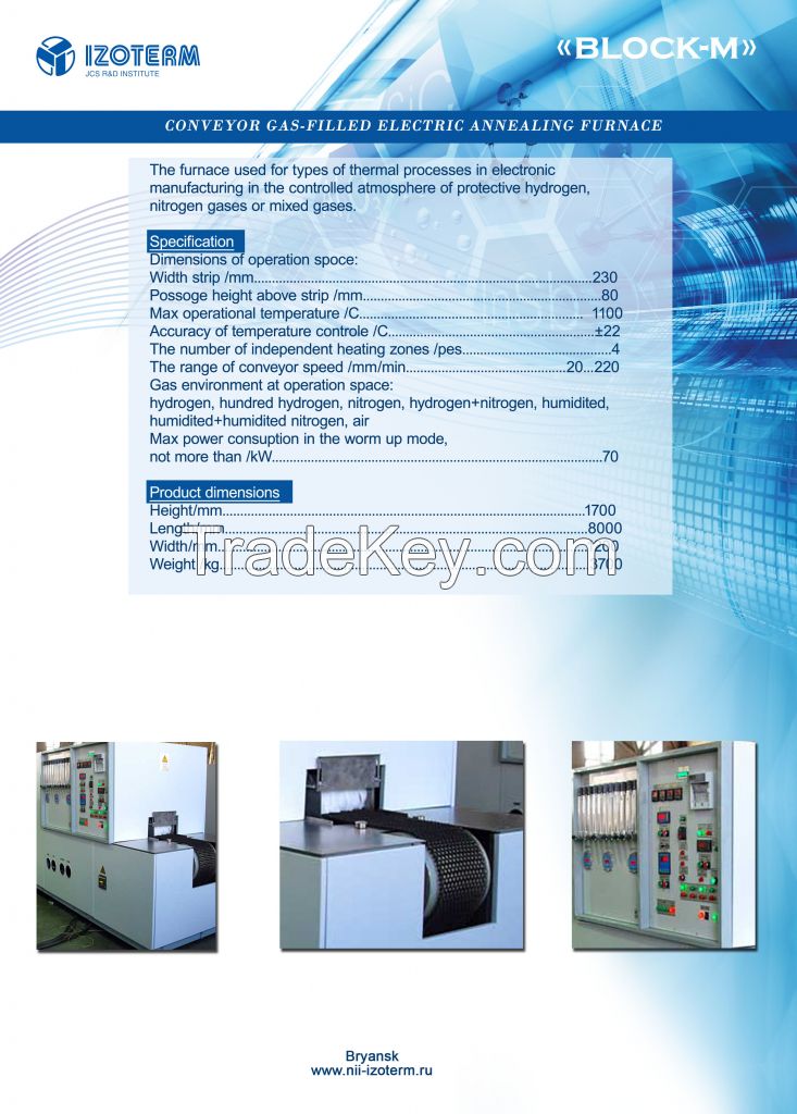 Conveyor gas-filled electric resistance furnace âBlok-Mâ