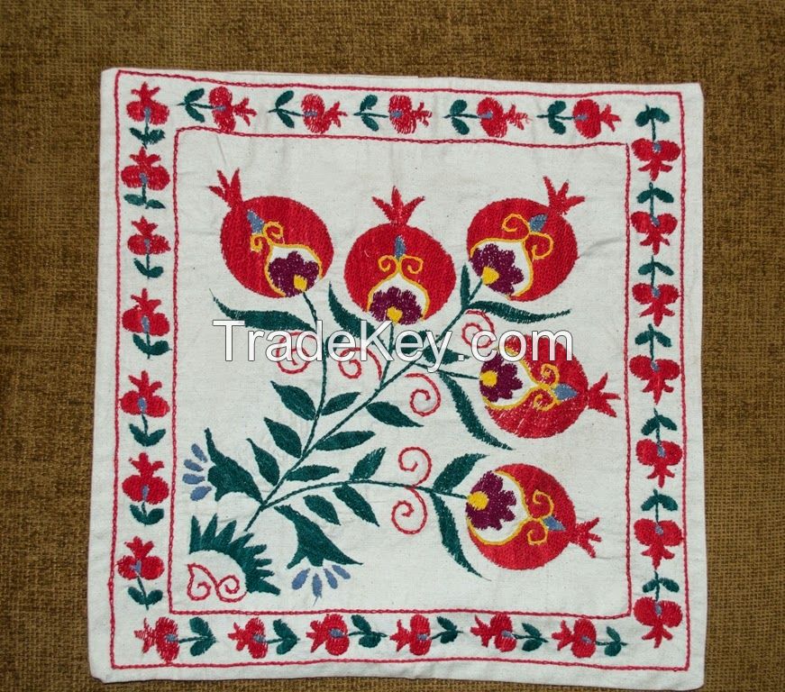 Embroideried Uzbek suzani cushion covers