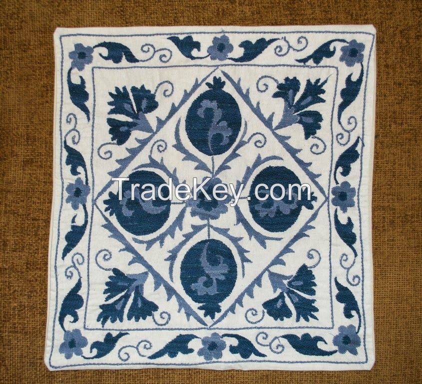 Embroideried Uzbek suzani cushion covers