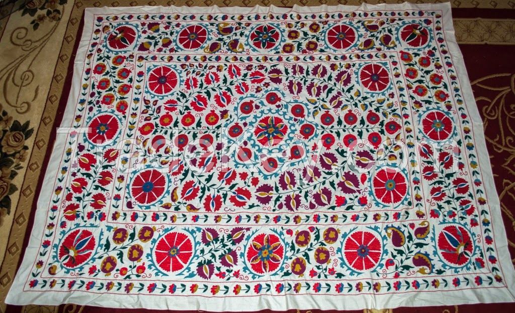 Embroideried Uzbek suzani 