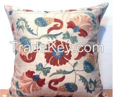 Embroideried Uzbek suzani cushion covers