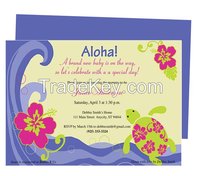 Aloha Baby Shower Invite Template