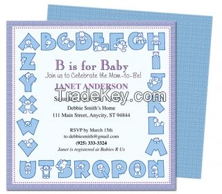 Alphabet Shower Invitation Template