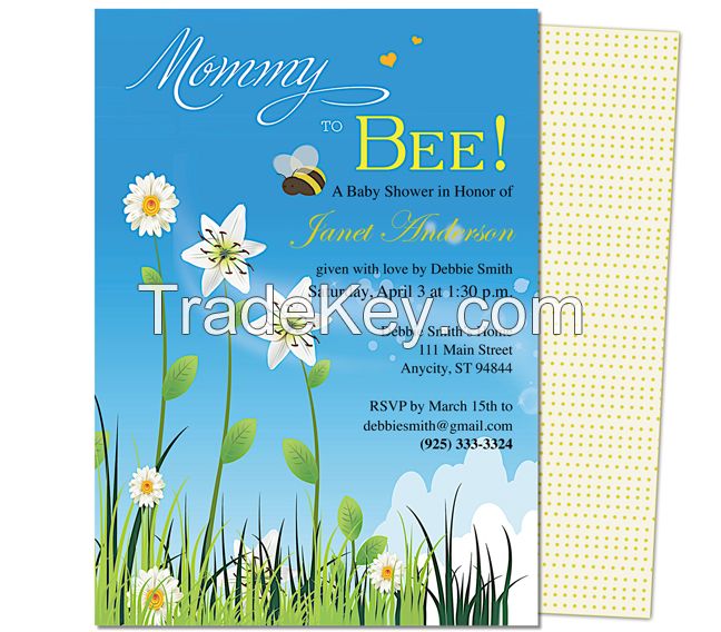 Bee Happy Baby Shower Template