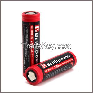 Brillipower IMR18650 2200mah 3.7v Li-mn Rechargeable Battery