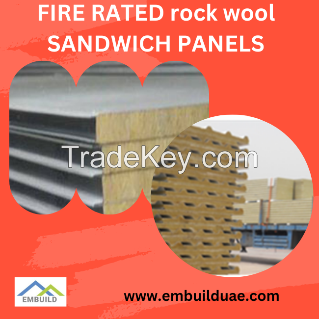 Fire rated sandwich panels / rock wool insulated Fire rated panels / Fire rated rock wool panels