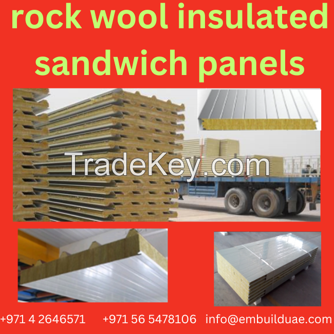 Fire rated sandwich panels / rock wool insulated Fire rated panels / Fire rated rock wool panels