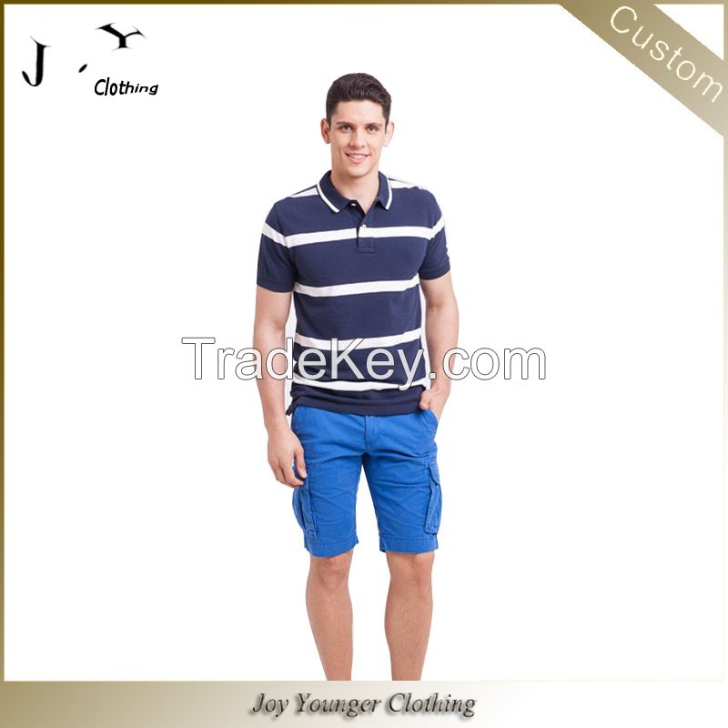 100% cotton stripe Polo