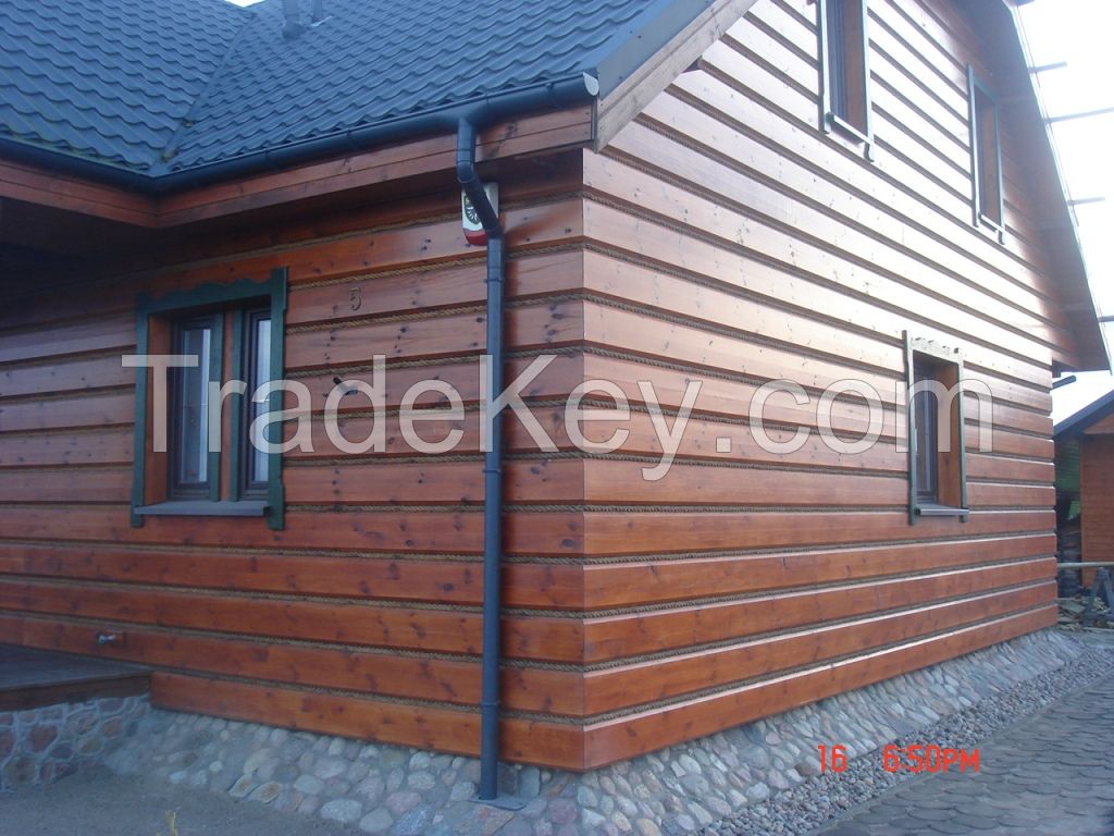 Wooden house pine siding logs / prefab houses