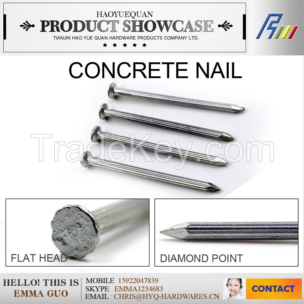 #45 steel concrete nail, cement nail, masonry nail from china factory