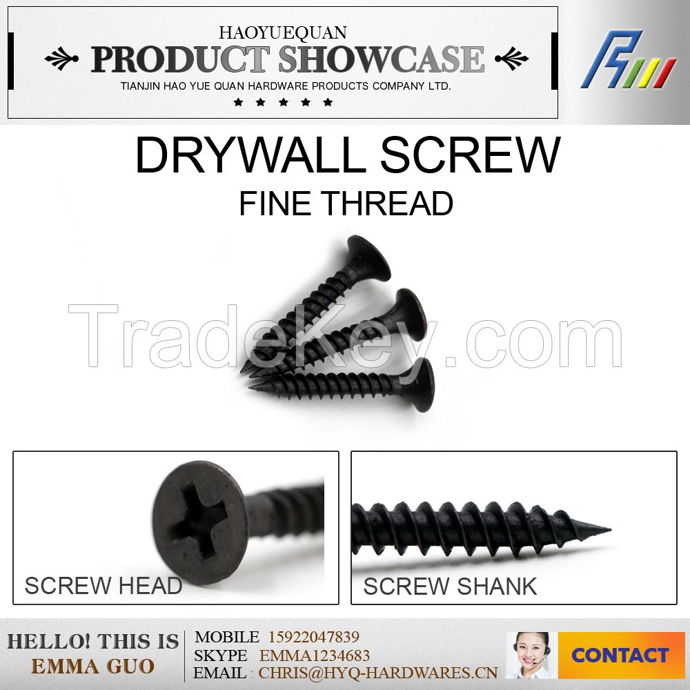 C1022 black/grey bugle philips drywall screw from china manufacturer