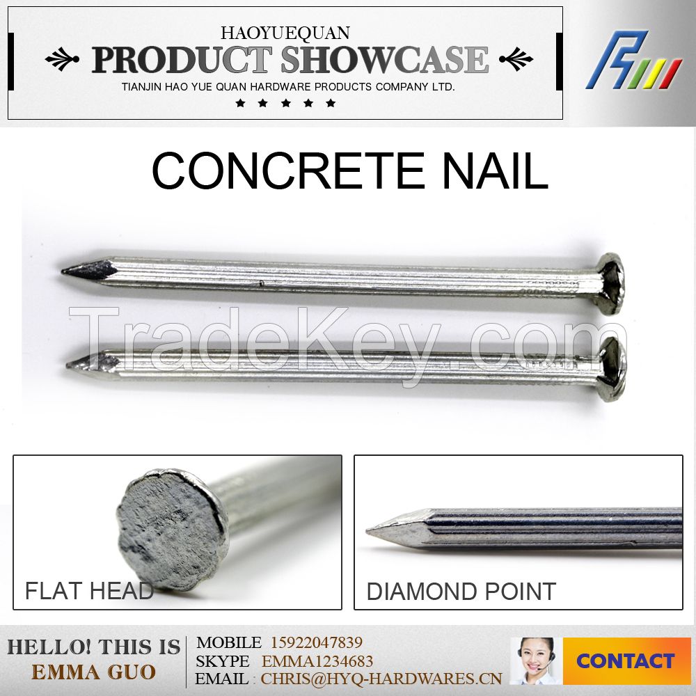 #45 steel concrete nail, cement nail, masonry nail from china factory