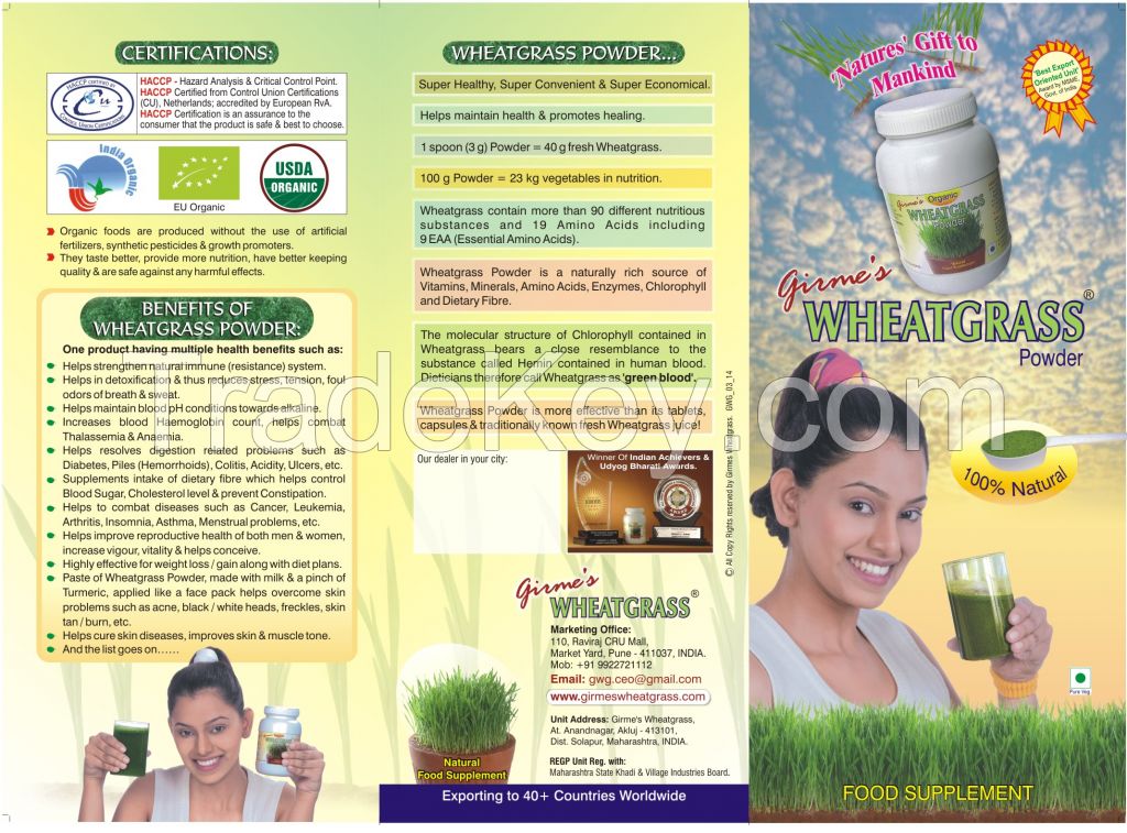 Girmes Organic Wheatgrass Powder