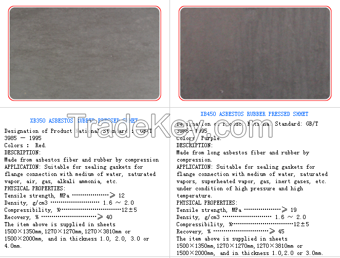 Prime quality asbestos rubber sheets,made by Tianshun Sealing Material,China