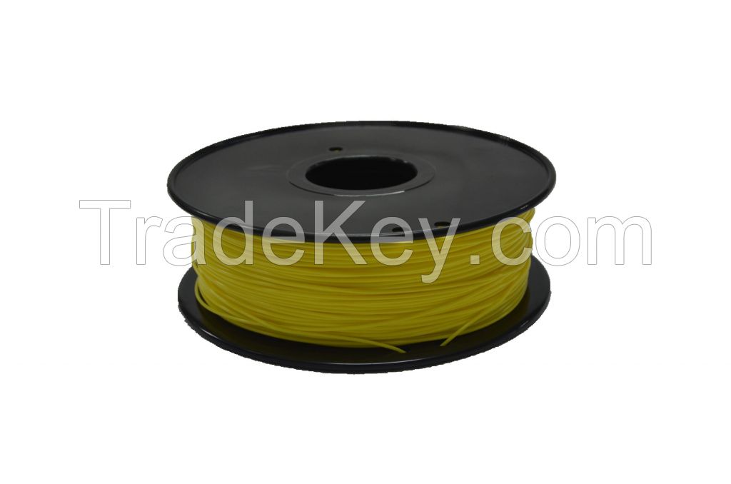 1.75mm 3mm Yellow 3D Printer ABS  Filament Rubber Comsumables Material
