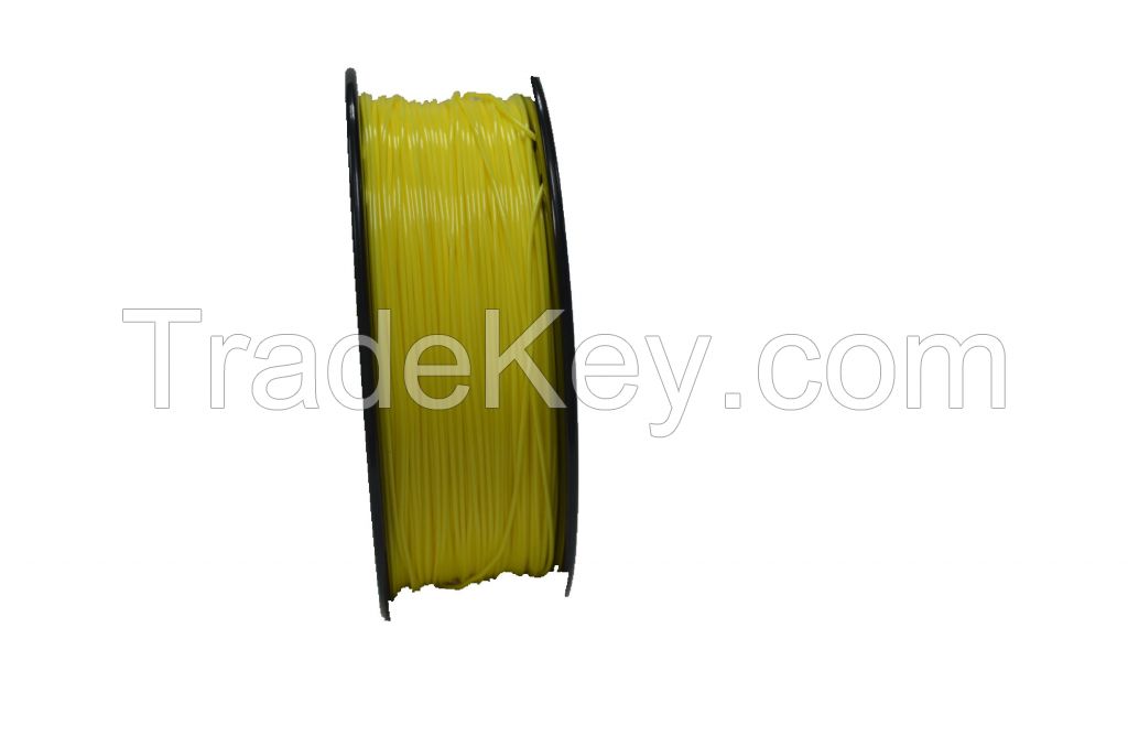 1.75mm 3mm Yellow 3D Printer ABS  Filament Rubber Comsumables Material