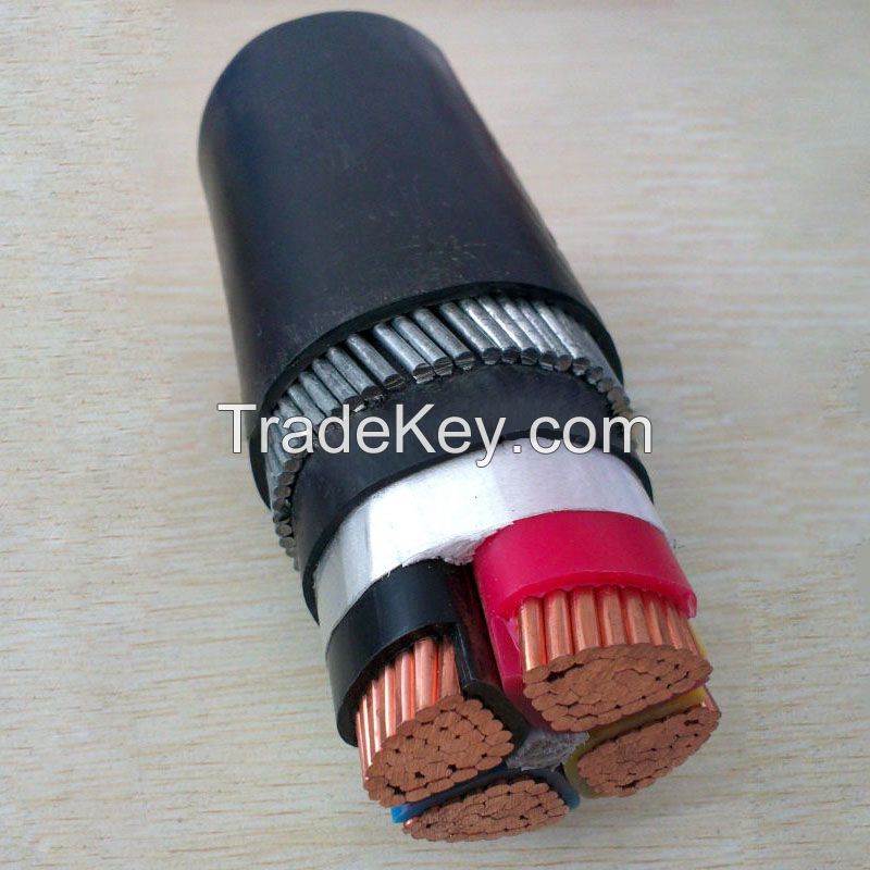 0.6/1KV YJV32 CU XLPE PVC SWA PVC Galvanized Steel Wire Armoured Cable