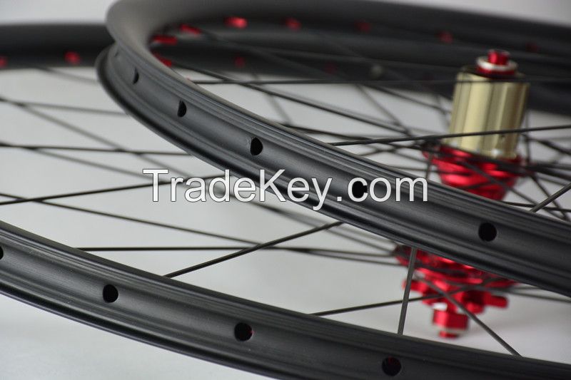 29er 27mm wide MTB carbon wheelset XC race AM enduro Clincher Wheelset