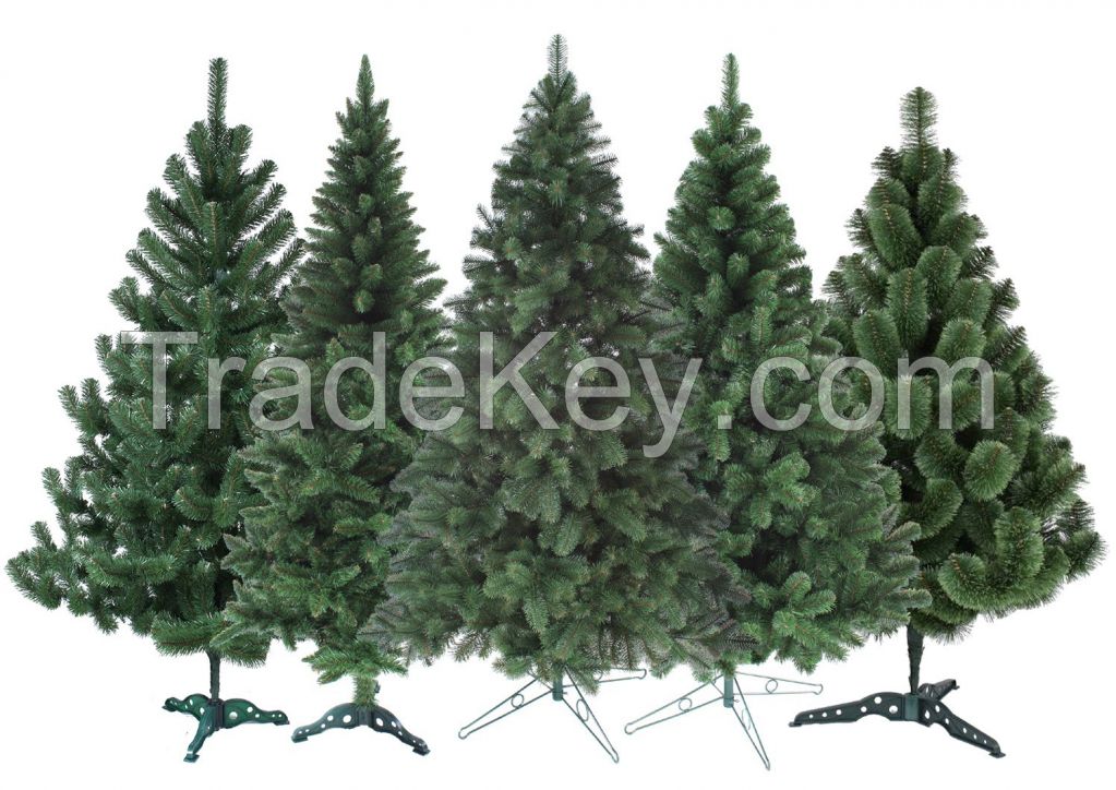 Christmas trees, pine trees, wreaths and garlands