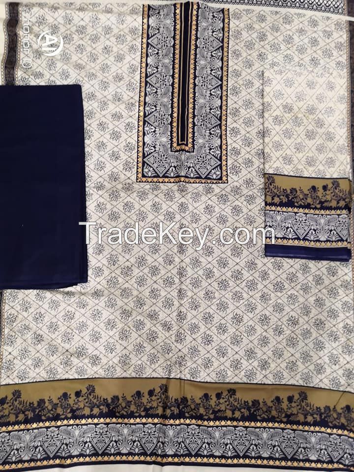 Al karam printed kasturi 3pc stitched unstitched suits by Sofarahino