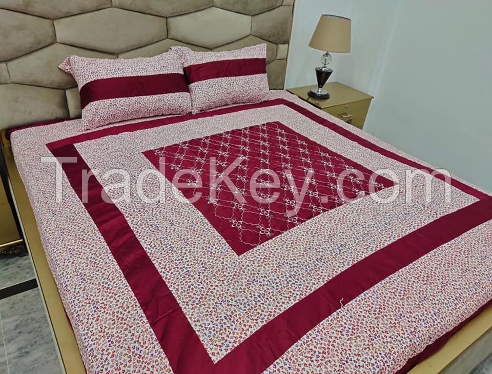 Cotton embroidered Bedsheets at wholesale price by Sofarahino