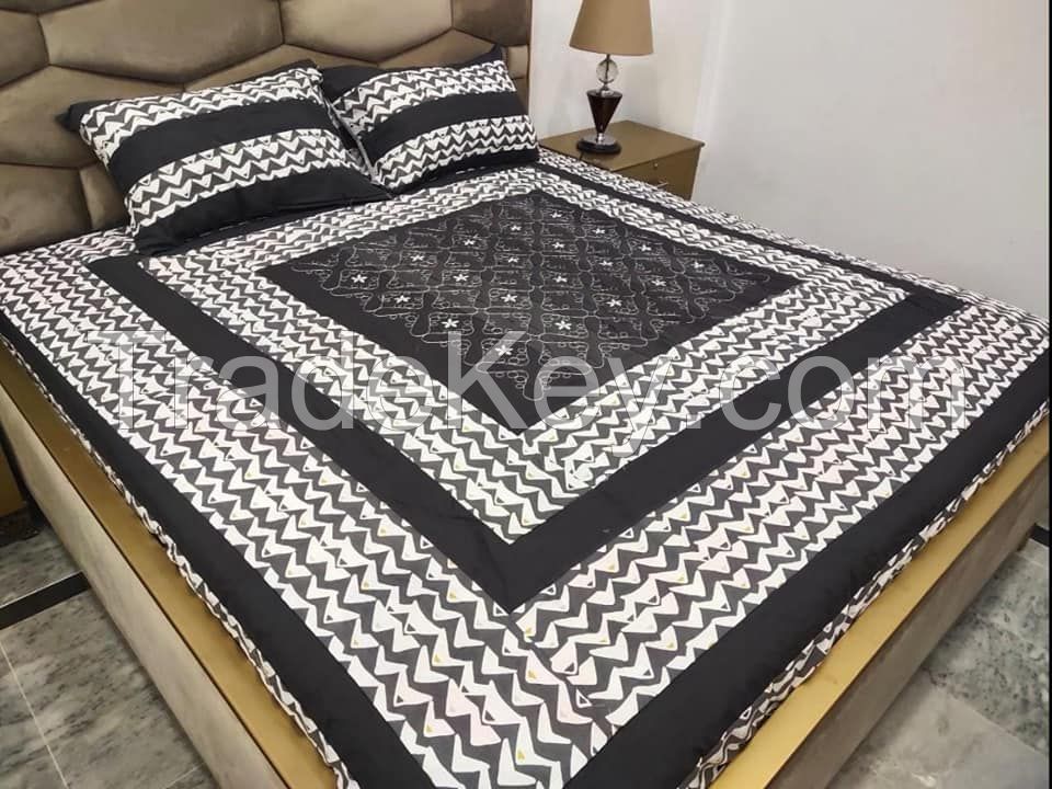 Cotton embroidered Bedsheets at wholesale price by Sofarahino