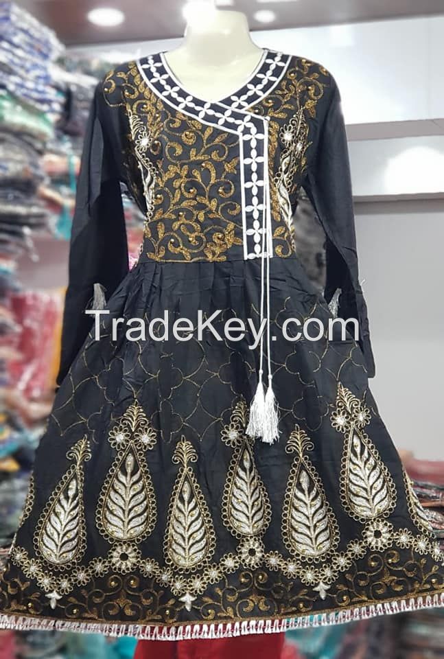 Beautiful stylish ladies embroidered stitched kurtis by Sofarahino