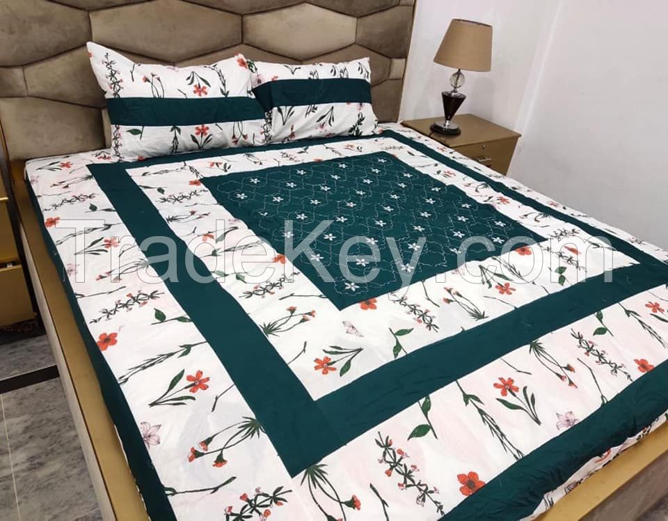 Cotton embroidered Bedsheets at wholesale price by Sofarahino