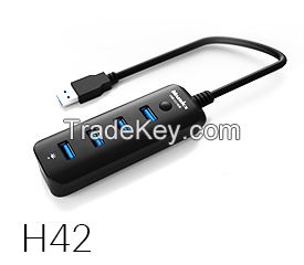 Matricx 4 Port Portable Super Speed USB 3.0 Hub