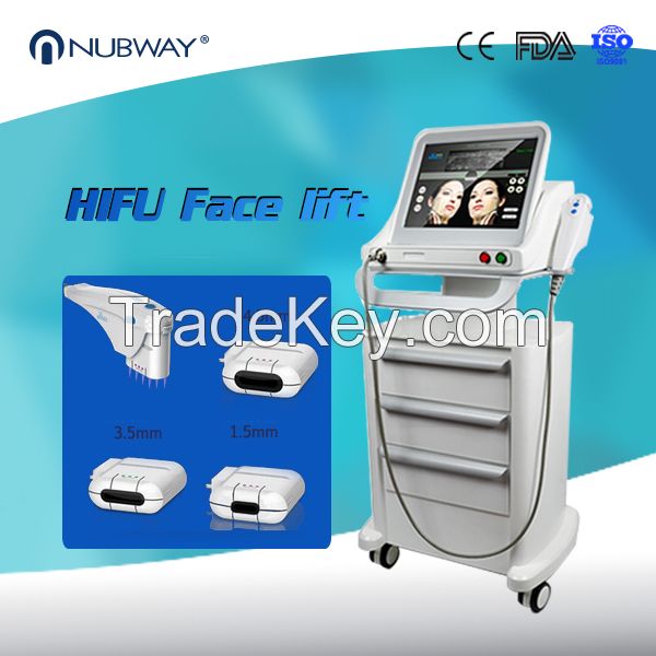 2016 newest design high quality ultrasonic wrinkle removal HIFU face lift machine