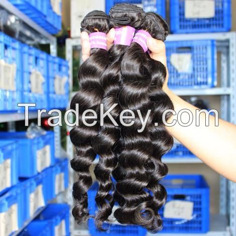  Peruvian Virgin Hair Loose Wave 8A Grade Human Hair Weave 