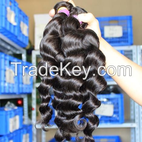  Peruvian Virgin Hair Loose Wave 8A Grade Human Hair Weave 