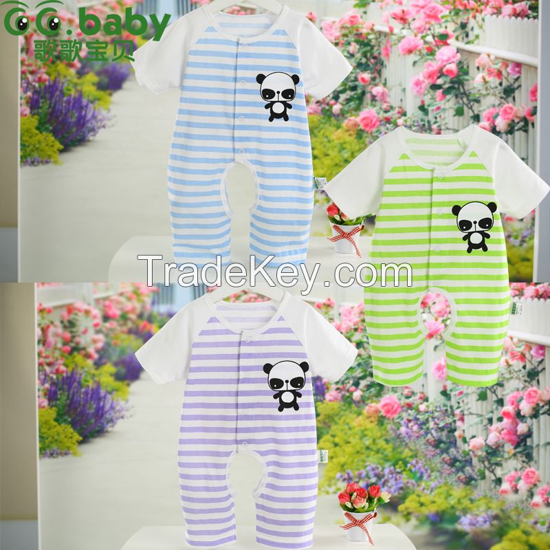 Branded Summer Romper Newborn Clothing Unisex Cotton Brand Baby Rompers Panda Baby Clothing Rompers Infant Jumpsuit Baby Boy