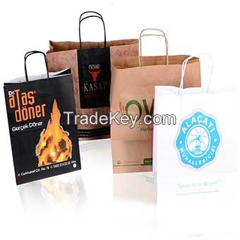 Twisted handle paper bags