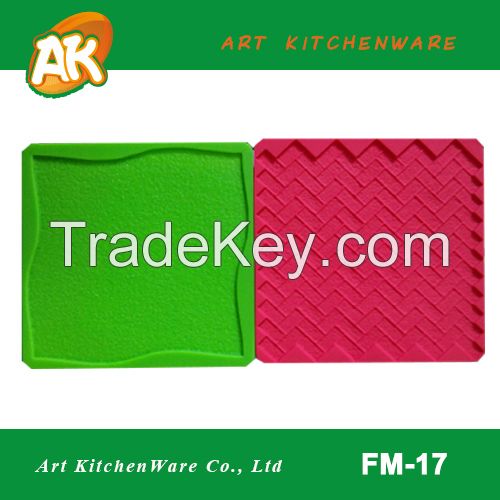 AK FM-17 Grass And Brick -2 Pc. Silicone Texture Mat Set