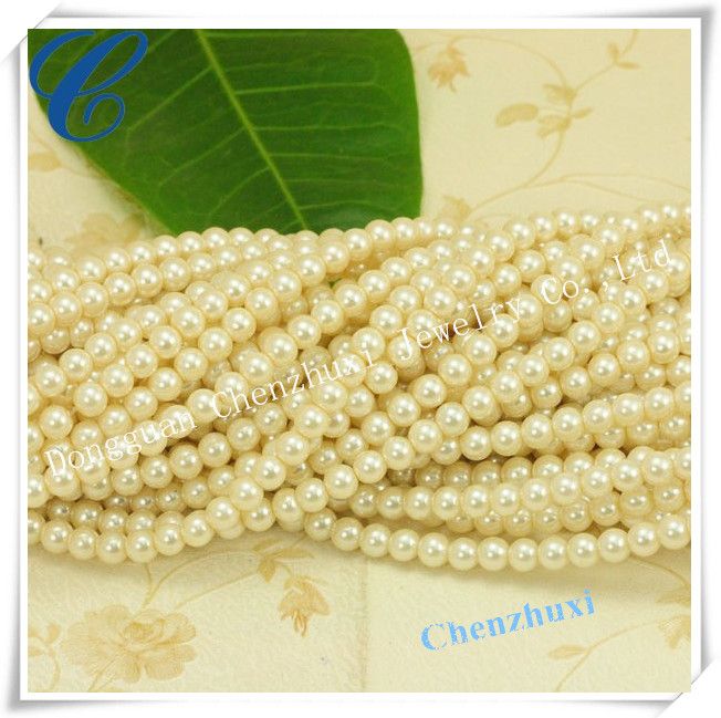 Chunky round pearl strand bulk costume jewelry