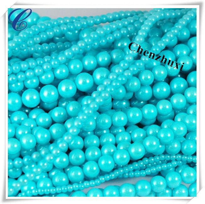 High quality glass strand pearls with one hole